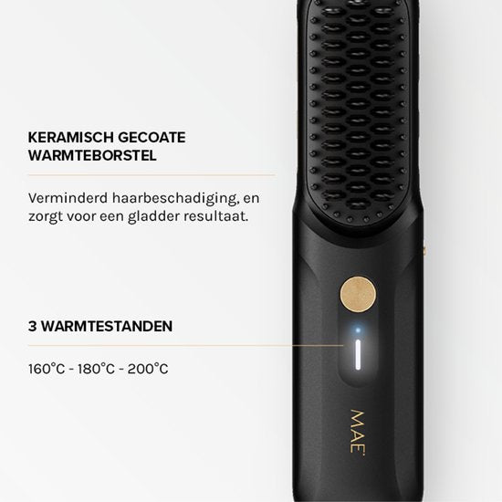 MAE® Touch Up - Draadloze Stijlborstel - Warmteborstel - Draadloze stijltang