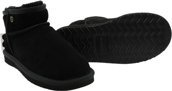 Alpacas Footwear – Dames - Echt suéde korte laarzen - Gevoerd met 100% zacht lamswol – Zwart - 42