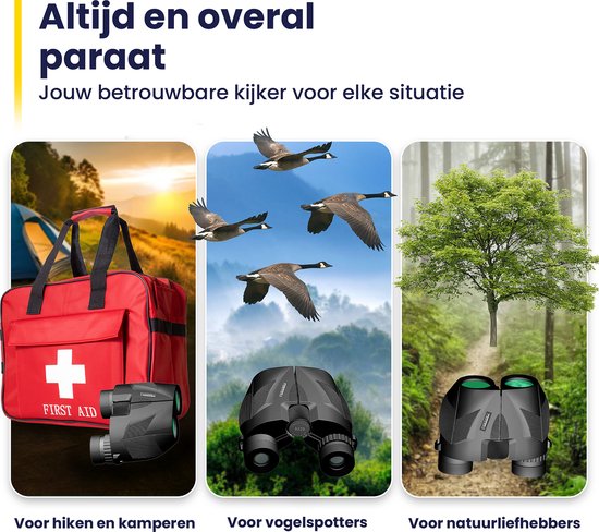ODESSEY Verrekijker - met Case, Onderhoudskit en Telefoonhouder - 8x25 - FMC - BAK-7 - voor Volwassene & Kinderen