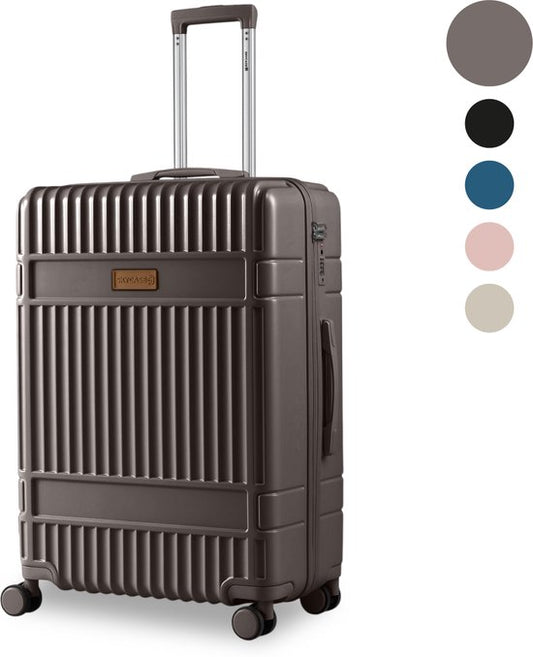 SKYCASES – Medium Reiskoffer – Classic Heritage – Lichtgewicht – TSA Slot – 66x45x26 cm – 63L – M Rolkoffer – Geruisloze Wielen – Bruin
