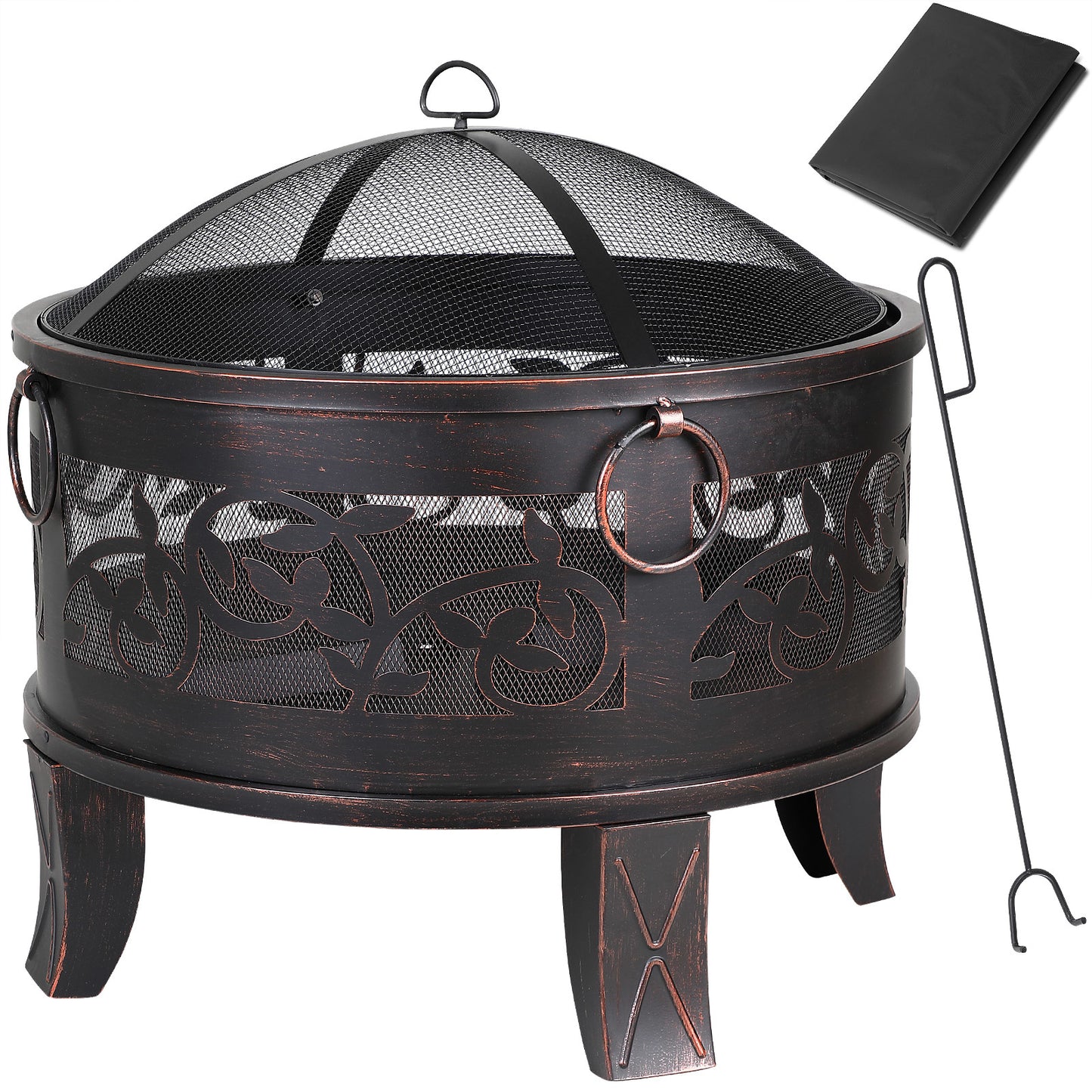 Gardebruk Vuurkorf Rond Ø 67cm – incl. Vonkbeveiliging & Vuurhaak