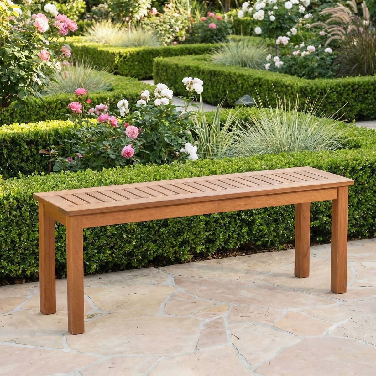 Coast Tuinbank voor 2 personen - massief hout - lattenzitting - naturel - 120 cm