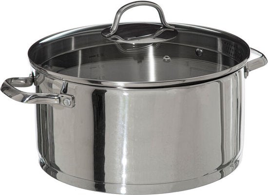Pan met deksel rvs 24 cm zilver zilver