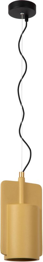 Lucide NINJA - Hanglamp - Ø 11,5 cm - 1xE27 - Geel - Japandi