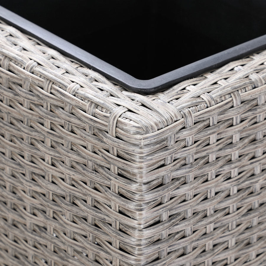Casaria Polyrattan bloembak crème 95x27x60cm