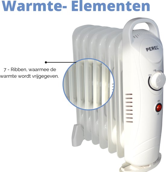 Perel Olieradiator, 7 ribben, 700 W