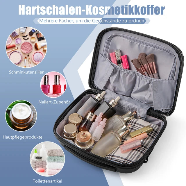 Coast 2-delige Kofferset – 20 inch Handbagagekoffer en 14 inch Beautycase – Zwart