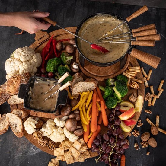 Boska Fondueset Pro L - Kaasfondueset - Voor elk type fornuis - Robuust & onbreekbaar gietijzer - 1,8 liter