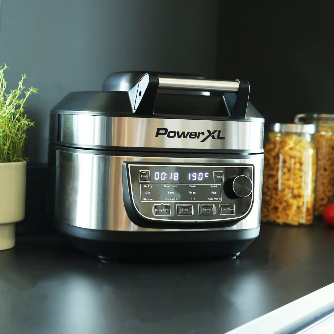 PowerXL MultiCooker 12-in-1 Multicooker - Vervangt 12 Keukenapparaten - Inclusief Receptenboek - Gemakkelijk Schoon te Maken