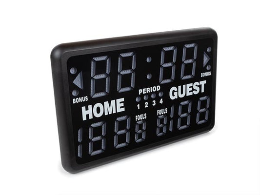 Perel Digitaal scorebord, multisport, met multifunctionele sporttimer, gebruik binnen en buiten, tafelmodel, vrijstaand gebruik of op houder, 40.5 x 62 cm