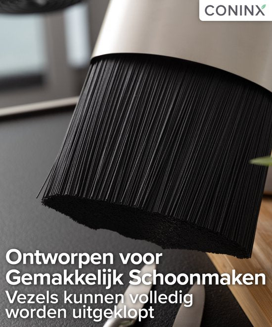 Coninx Saporo Messenblok - Houten RVS Messenhouder Universeel - Messenstandaard Zonder Messen - Keukenmeshouder Acacia Hout