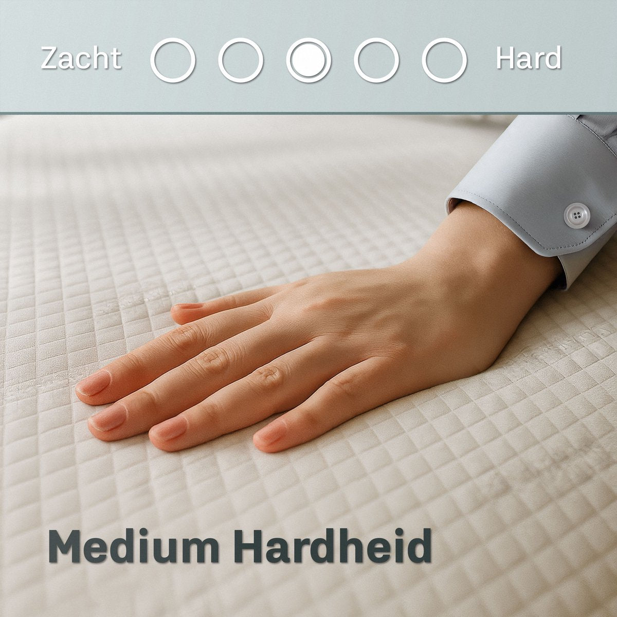 CozySense® – CubeTech Topper Topdekmatras – 120 x 200 cm – 100+ Comfort Cubes - Verkoelende Gel - Wasbare Hoes – Wit Traagschuim En Textiel