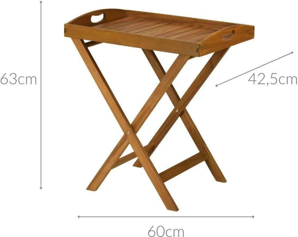 Sfeer Opvouwbare dienbladtafel - Bruin - Acaciahout - 60x42x70 cm