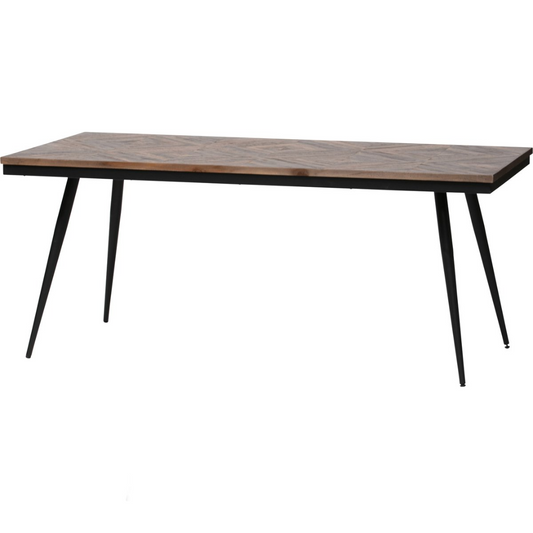 WOOOD Rhombic Eettafel - Hout/Metaal - Naturel - 76x180x90 cm