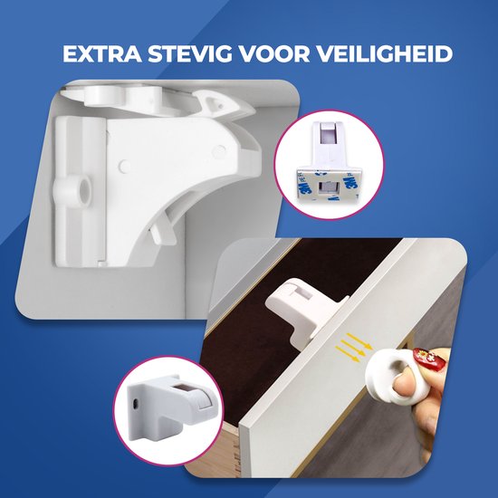 Roegaarden Kinderslot Kastjes - Kastbeveiliging Voor Kinderen - Kinderslot magneet - 4 stuks