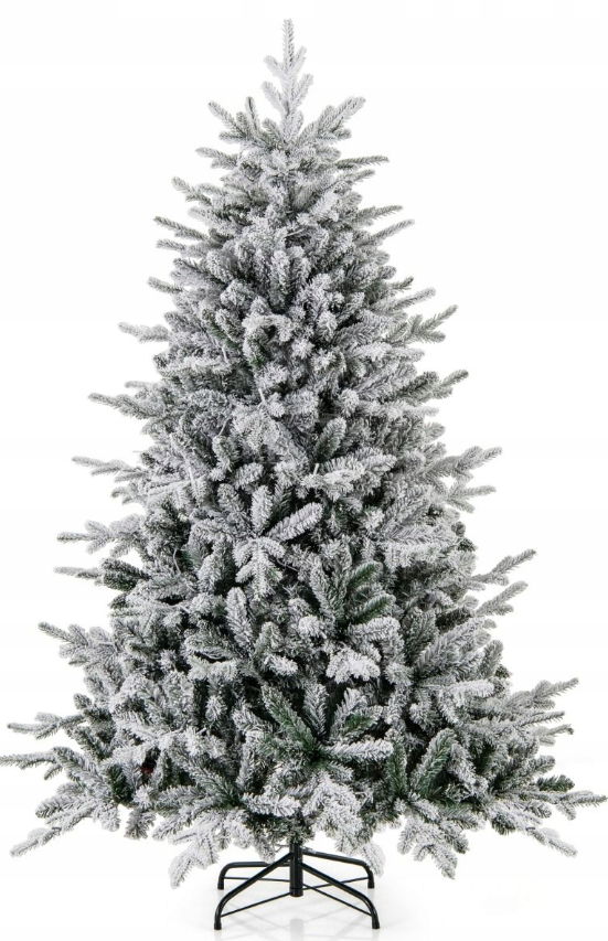 Kunstkerstboom met LED-verlichting – 186 cm – Groen/Wit – Coast