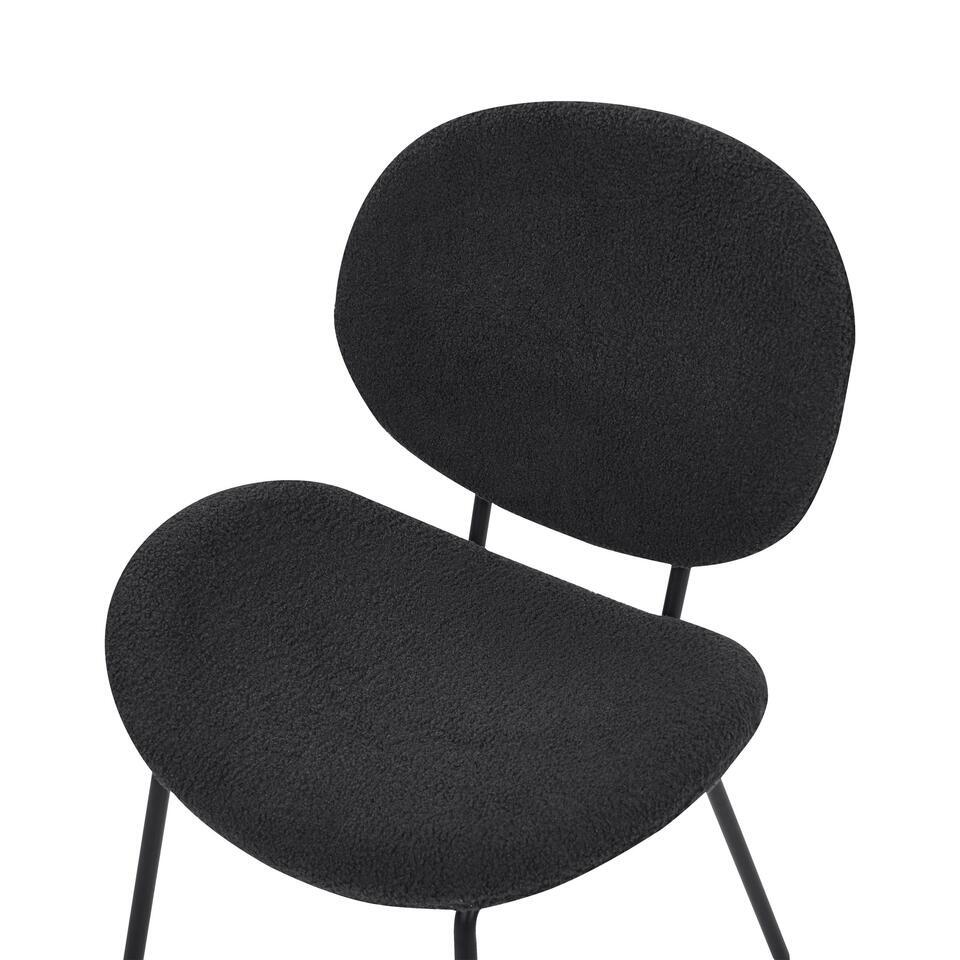 Kick Eetkamerstoel - Max. 150 kg - Hoog Comfort - 52 x 42 x 80 cm - Zwart
