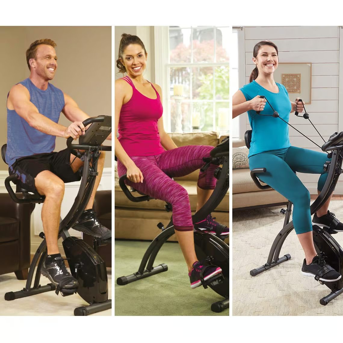 Slim Cycle 3-in-1 Heimtrainer - Inclusief Weerstandsbanden - Ergonomische XL-Zitting - 8 Weerstandsniveaus