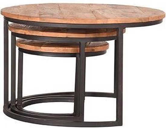 Trend Living Set Three XXL Salontafel - Bruin - Hout