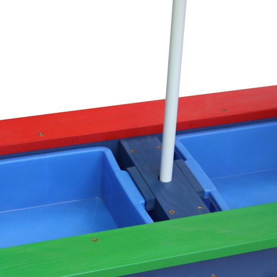 AXI Nick Zand & Water Picknicktafel in Regenboog kleuren - Verstelbare Parasol - FSC hout - Picknick tafel voor kinderen van hout
