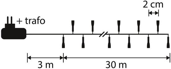 Luca Smart Lighting Snake Kerstboomverlichting met 1500 LED Lampjes – L3000 cm – Multikleur
