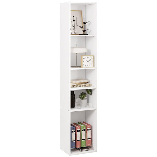 WOLTU SK034ws boekenkast - open kubuskast met 5 vakken - wit - 30 x 151 x 26 cm