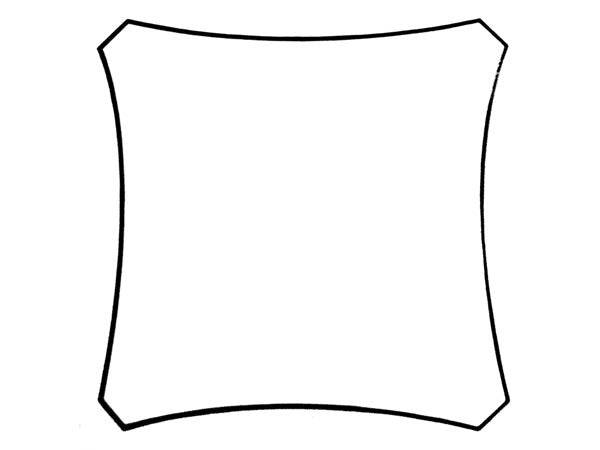 Perel Schaduwdoek, waterafstotend, 5 x 5 m, 160 g/m², polyester, vierkant, crème