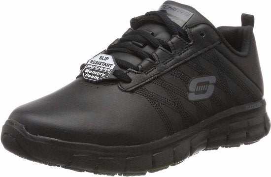 Skechers Work Relaxed Fit sneakers zwart Leer - Dames