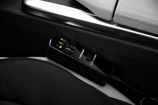 Dunlop Massagestoel Auto met Verwarmingsfunctie - 108 x 48 CM - 4 Massagemotoren en 1 Verwarmingselement - Aansluiting op Sigarettenaansteker Auto - Afstandsbediening met 13 Standen - Zwart