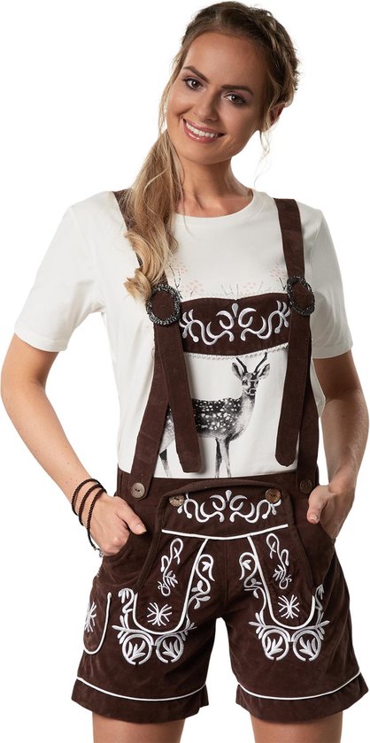 Dressforfun Lederhose Weißensee XL - verkleedkleding kostuum halloween verkleden feestkleding carnavalskleding carnaval feestkledij partykleding - 302803