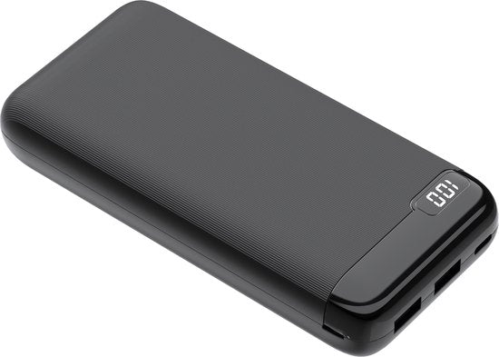 Drivv. Powerbank – 20.000 mAh, Snelladen & LED-display – 22,5 W – Zwart