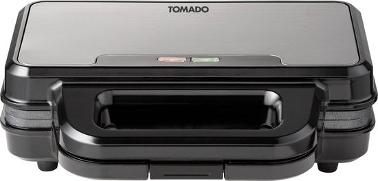 Tomado TGP2001S - XXL Tosti ijzer - Panini grill - PFAS vrij - Tosti apparaat - 900 watt - Zwart/rvs