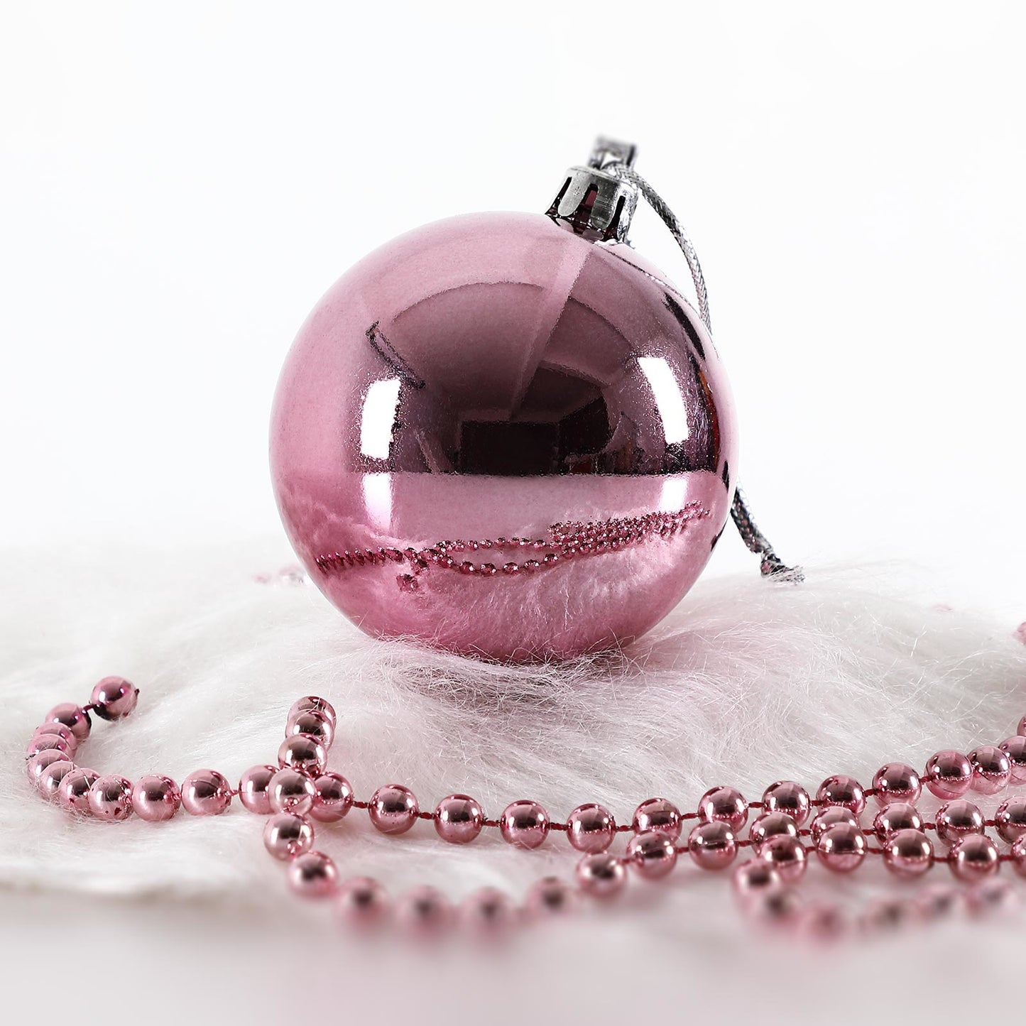 Casaria Kerstballen 100 er Set - Kunststof Mat Glanzend Ø 3 4 6 cm Roze