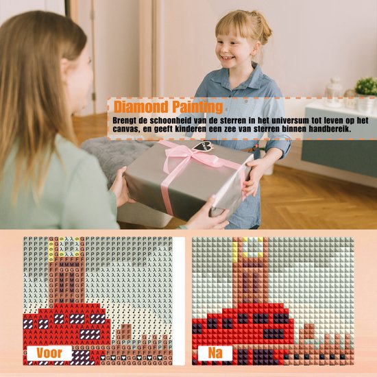 Rubye® Mini Diamond Paintings - 2 stuks - Set - Volwassenen - Diamond Painting Kinderen - Big Ben & Watermeloen Cocktail- 15x20cm