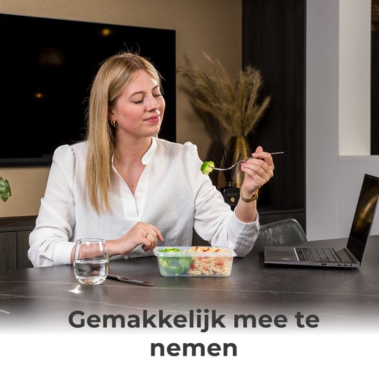Stosh Vershoudbakjes - Meal Prep Bakjes - Diepvriesbakjes - 5 Stuks - 1L - Plastic - BPA vrij