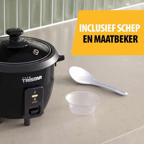 Tristar Rijstkoker 0.6L - RK-6141 - 3 personen - Compact, zuinig, eenvoudig te reinigen - Warmhoudfunctie
