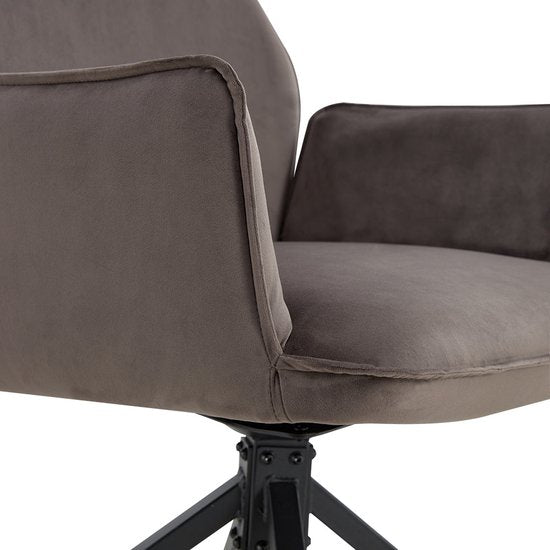 Eetkamerstoel Jill Velvet Antraciet | Set van 2