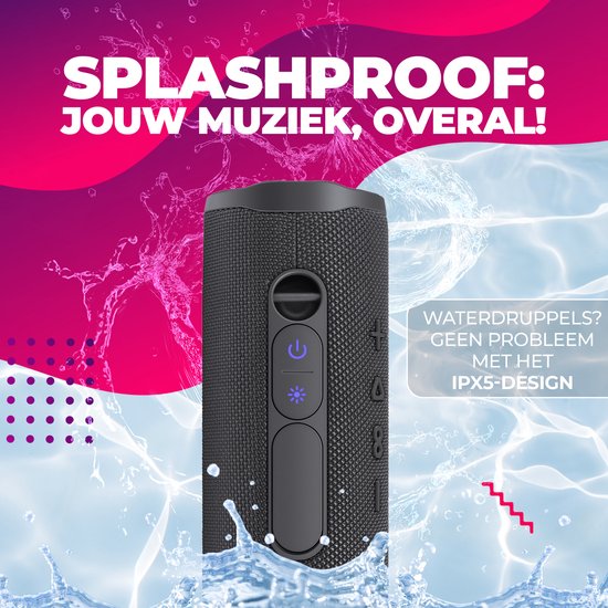 Denver Bluetooth Speaker Draadloos - Lichteffecten - Muziek Box - AUX - TWS Pairing - BTV223B