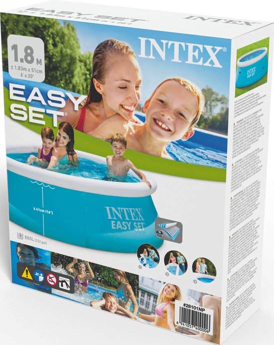 Intex Easy Set Opblaaszwembad - Ø 183 x 51 cm