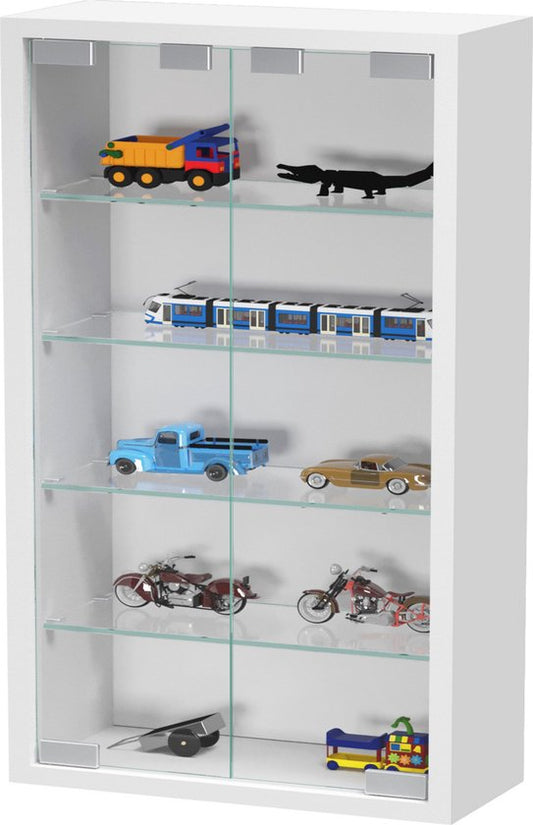 VDD Vitrinekast - Hangende Wandvitrine - Stofvrij - 40x60x12 cm - Wit
