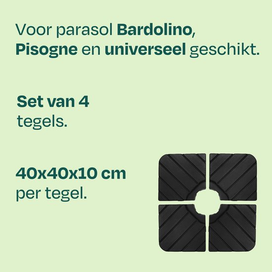 VONROC Parasoltegels - voor zweefparasol - 40x40 cm – vulbaar – set van 4 stuks