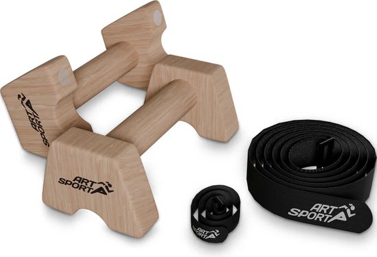 Juskys Houten opdrukstangen - M - 23x14x9 cm
