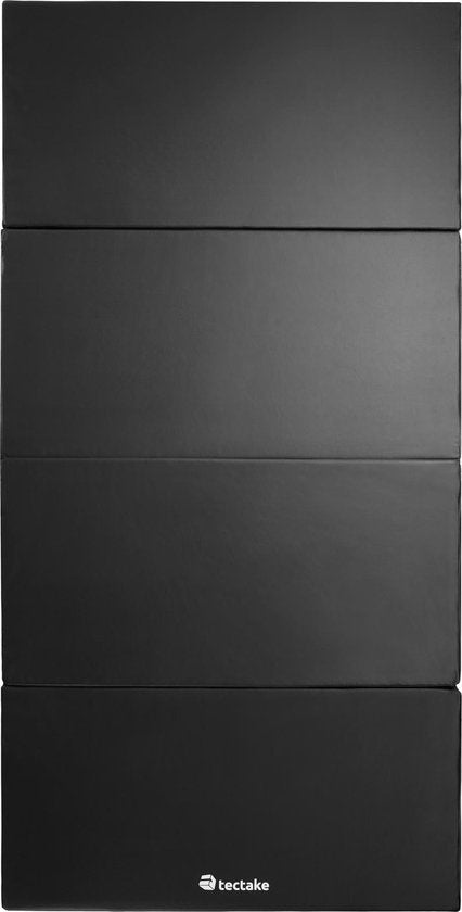 tectake - Gymmat gymnastiekmat - afm 240 x 120 x 5 cm - zwart - 403638