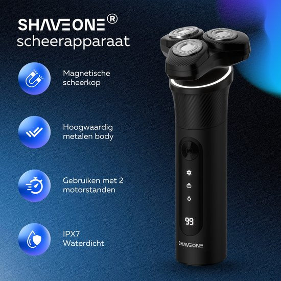 Scheerapparaat Mannen 3-in-1 - Met Trimmer en Neustrimmer - Elektrische scheerapparaat - Nat & Droog Scheren - Baardtrimmer