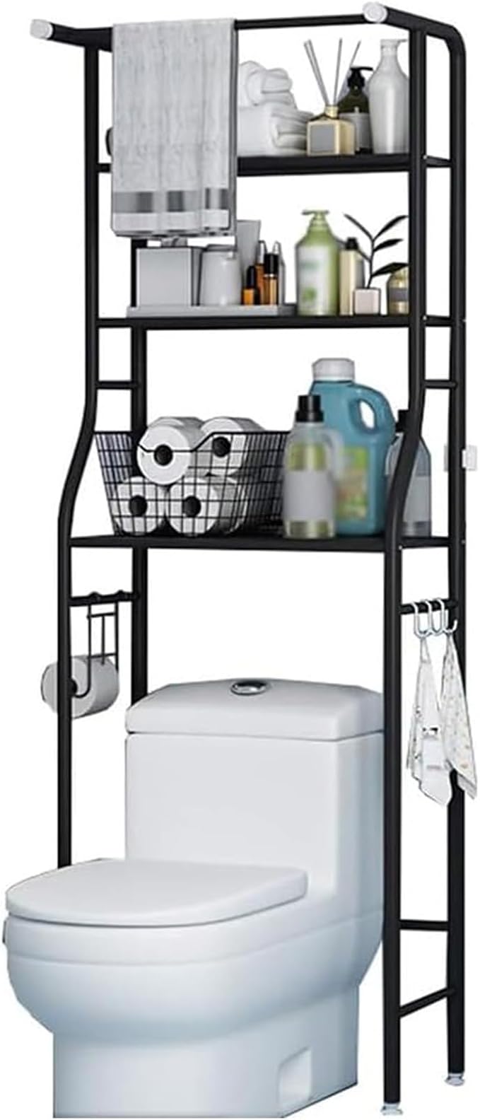 LBB 3-laags Toilet Opbergrek - Zwart