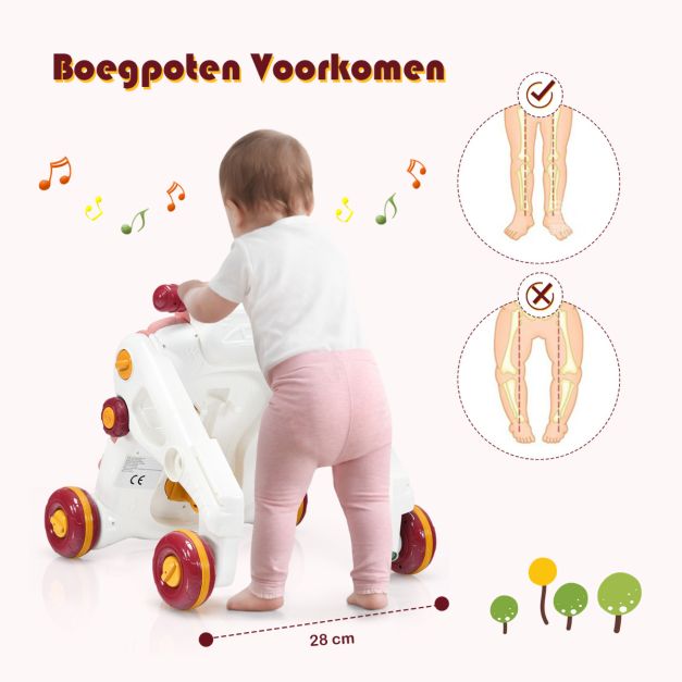 Coast - Babyloopstoel - 46 x 46 x 46 cm - Roze