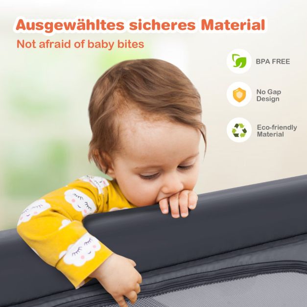 Coast - Babybox met 50 Speelballen - Ademend Gaas - 120 x 120 cm - Donkergrijs