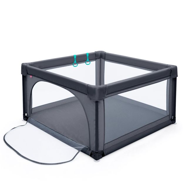 Coast - Babybox met 50 Speelballen - Ademend Gaas - 120 x 120 cm - Donkergrijs