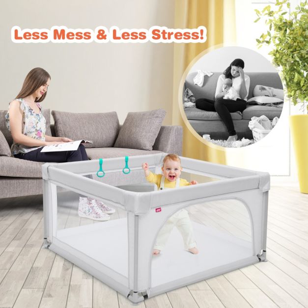Coast Speelbox voor Peuters - 50 Speelballen - 120 x 120 x 68 cm - Grijs