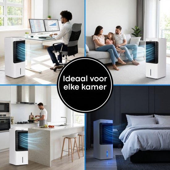 Aironex Aircooler / Luchtkoeler – Met Koelelementen, 5L Watertank, Afstandsbediening, Timer & LED Display – Voor Verfrissende Verkoeling - Geen Mobiele Airco, Maar Effectief Alternatief Zonder Slang